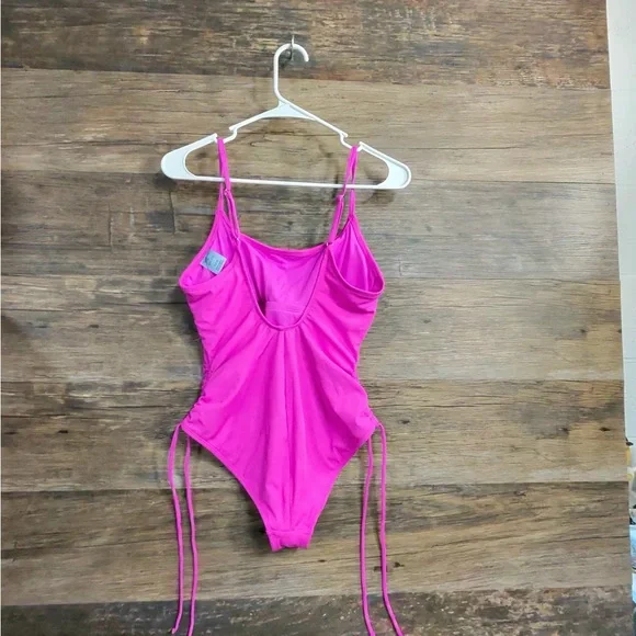 Shade & Shore Bright Pink Women's One Piece Swimsuit - Picture 2 of 10